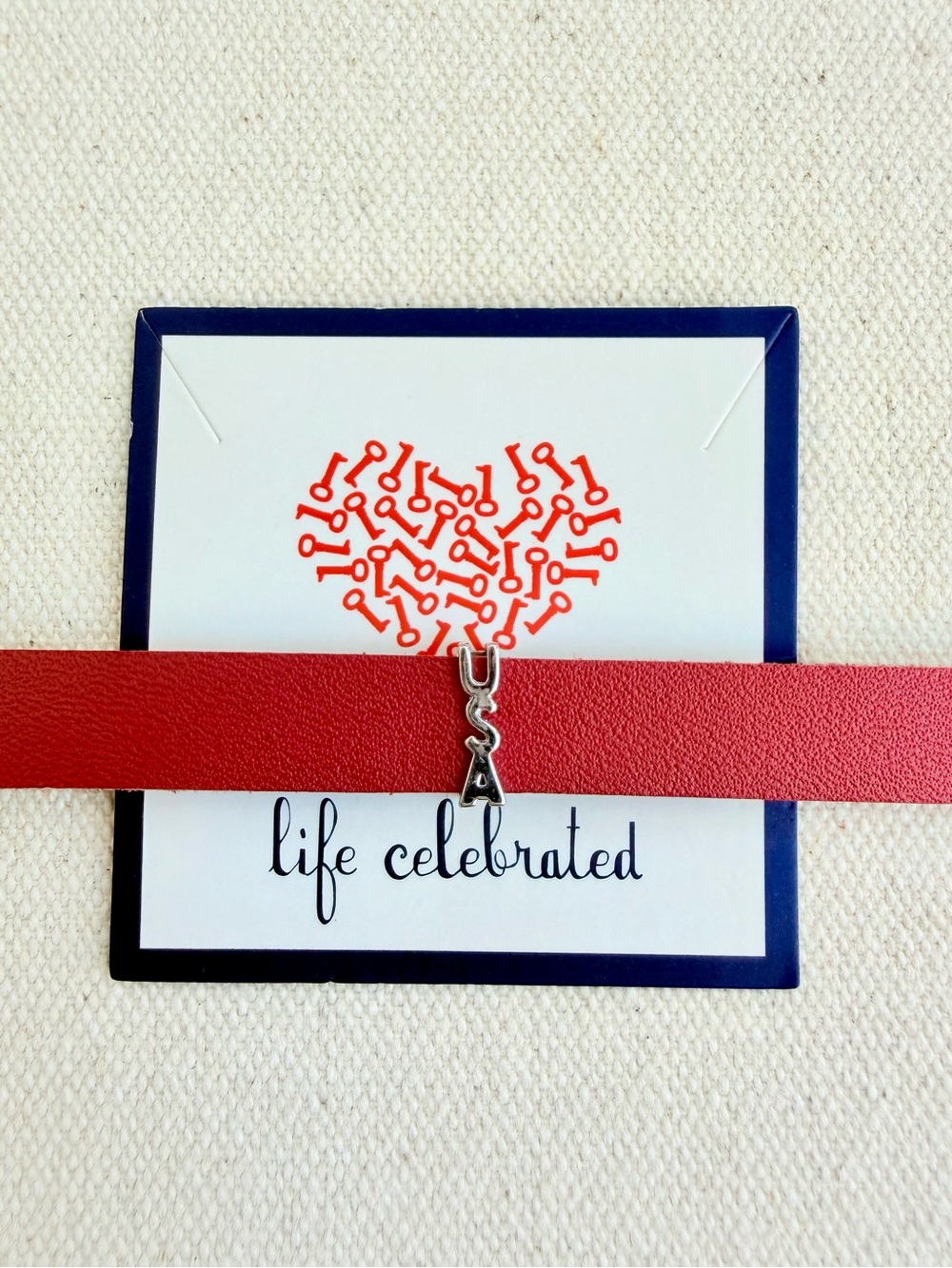 *USA Vertical Charm* KEEP COLLECTIVE Retired Silver